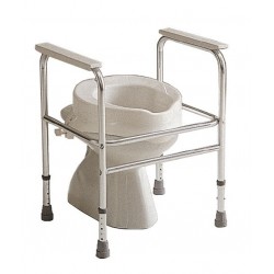 Réhausse WC 100mm avec couvercle Invacare