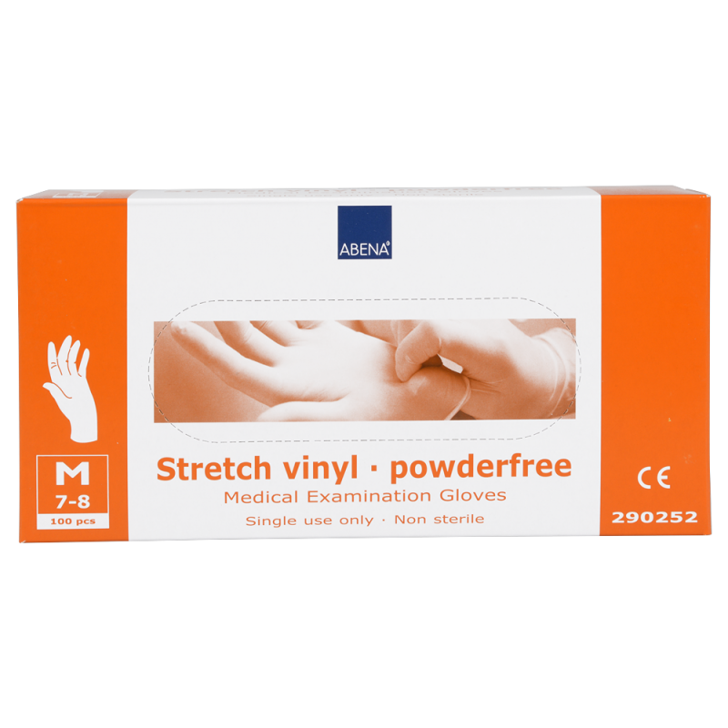 Gants Stretch Vinyle Non Poudrés Abena - Taille M Gants Stretch Vinyle Non Poudrés Abena - Taille M