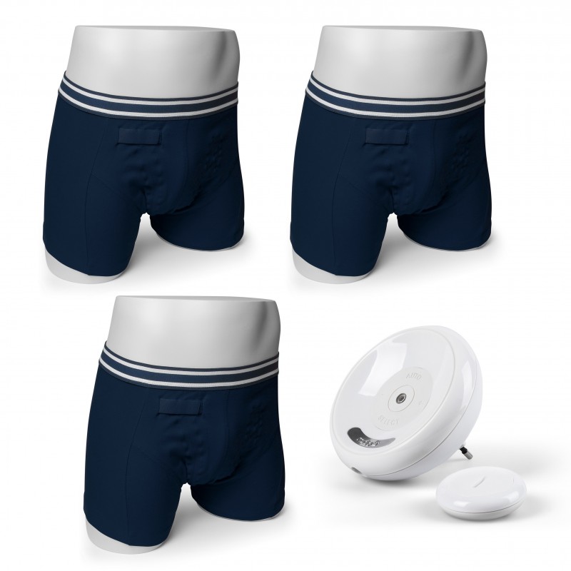 Lot de 3 boxers garçon + alarme stop pipi sans fil Rodger Lot de 3 boxers garçon + alarme stop pipi sans fil Rodger