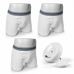 Lot de 3 boxers garçon + alarme stop pipi sans fil Rodger