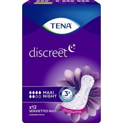 Protection urinaire femme - TENA Lady Maxi Night - Pack de 12 sachets