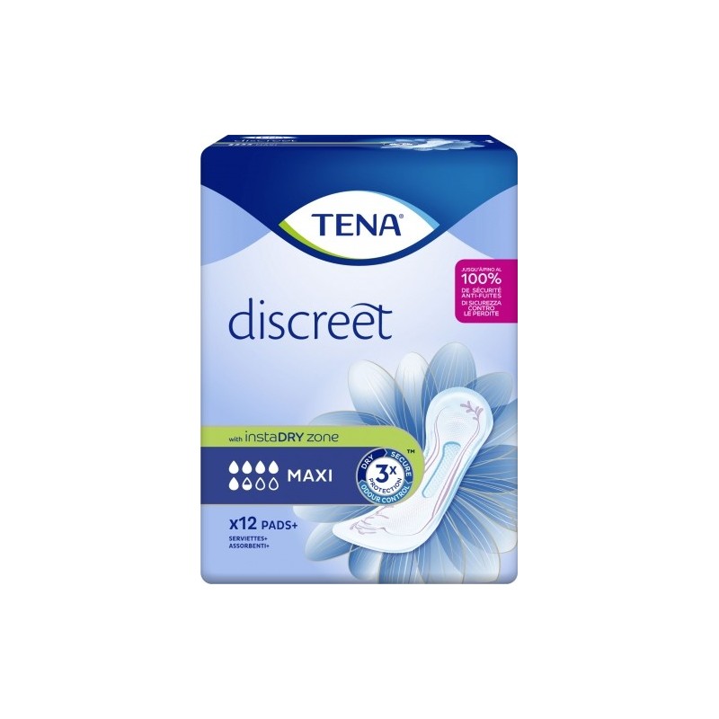 Protection urinaire femme - TENA Discreet Maxi - Pack 6 sachets