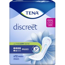 Protection urinaire femme - TENA Discreet Maxi - Pack de 12 sachets Tena Lady - 1