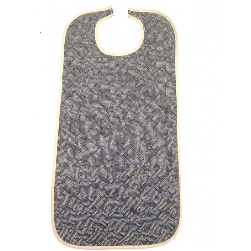 Bavoir Kara 45x90 cm - Face Coton et face PVC- Motif Bleu Holtex - 1 Bavoir Kara 45x90 cm - Face Coton et face PVC- Motif Bleu Holtex - 1