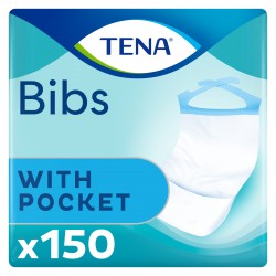 Bavoirs Adultes à poche S/M - (3plis) - TENA Bib Tena Bib - 1