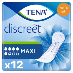 Protection urinaire femme - TENA Discreet Maxi - Pack de 6 sachets Tena Lady - 1
