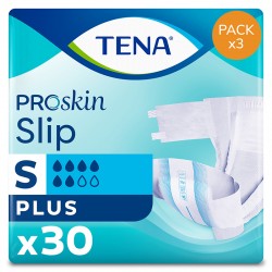 Couches adultes - TENA Slip ProSkin Plus S - Pack de 3 sachets Tena Slip - 1