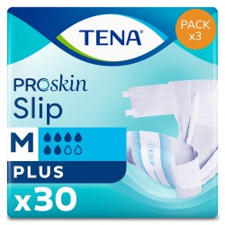 Couches adultes - TENA Slip ProSkin Plus M - Pack de 3 sachets Tena Slip - 1