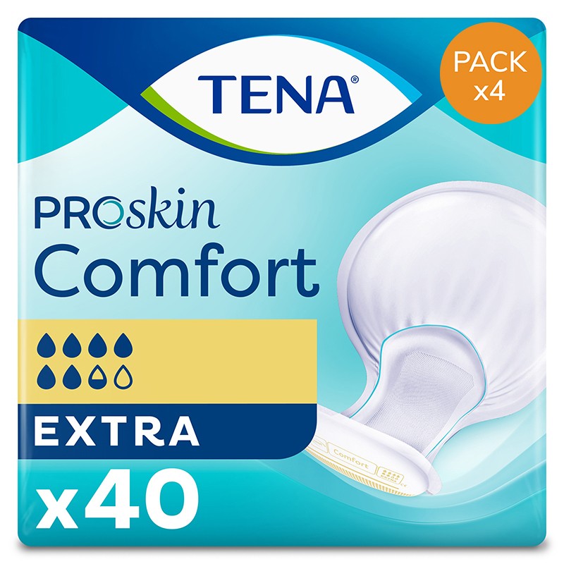 Protection urinaire anatomique - TENA Comfort ProSkin Extra - Pack de 4 sachets Tena Comfort - 1