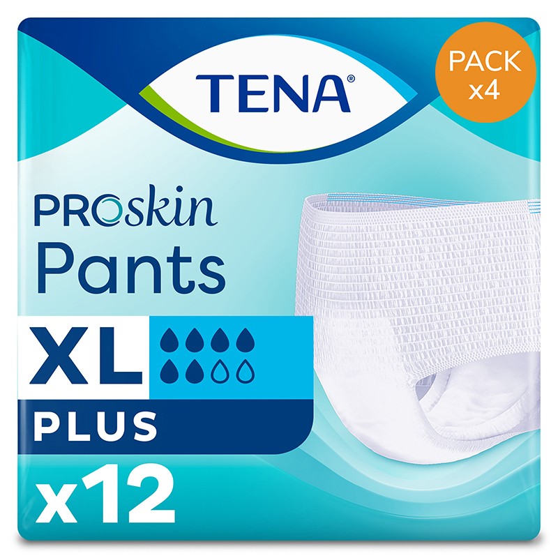 Slip Absorbant / Pants - TENA Pants ProSkin Plus XL - Pack de 4 sachets Tena Pants - 1 Slip Absorbant / Pants - TENA Pants ProSkin Plus XL - Pack de 4 sachets Tena Pants - 1