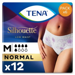 Protection urinaire femme - TENA Silhouette Normal - Médium - Pack de 6 sachets Tena Silhouette - 6