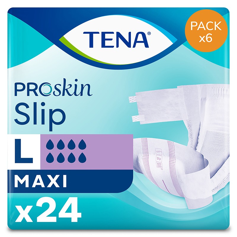 Couches adultes - TENA Slip ProSkin Maxi L - Pack de 6 sachets Tena Slip - 1