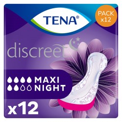 Protection urinaire femme - TENA Discreet Maxi Night - Pack de 12 sachets Tena Lady - 1