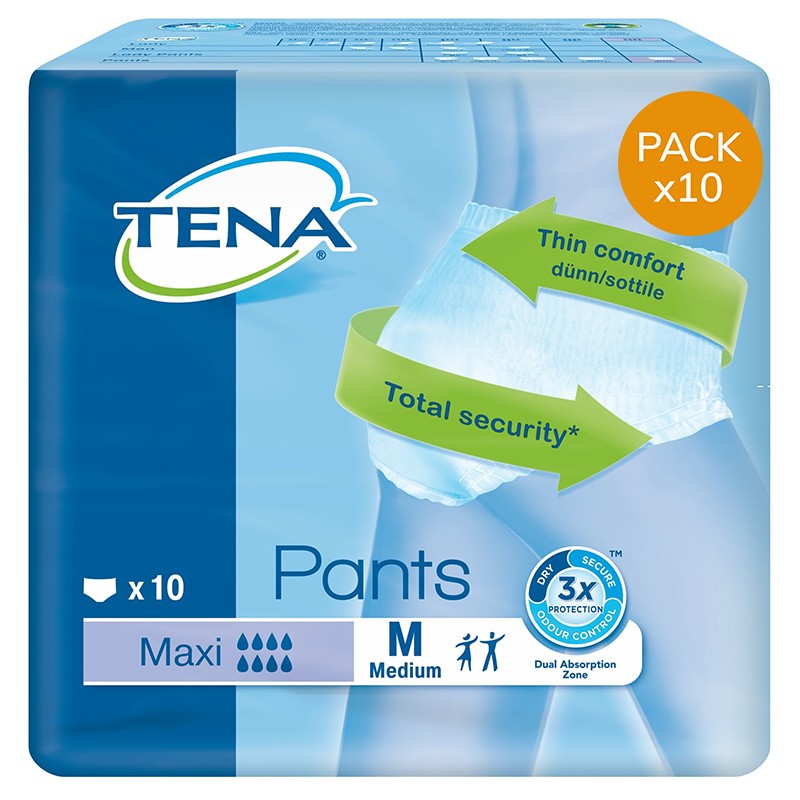 Slip Absorbant / Pants - TENA Pants M Maxi - Pack de 10 sachets Tena Pants - 1