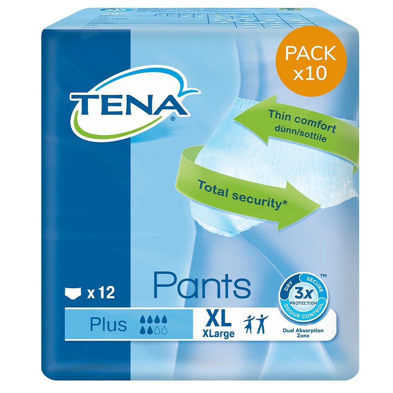 Slip Absorbant / Pants -  TENA Pants XL Plus - Pack de 10 sachets Tena Pants - 1