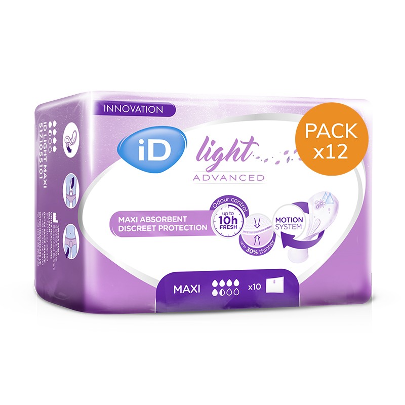 Protection urinaire femme - ID Light Maxi - Pack de 12 sachets Ontex ID Light - 1