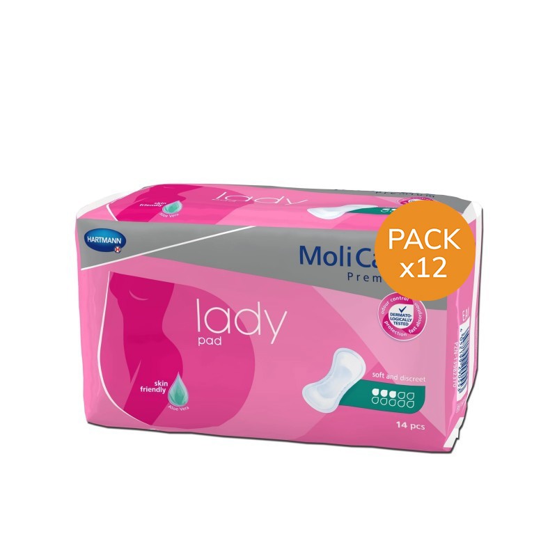 Protection urinaire femme - MoliCare Premium Lady 3 gouttes - Pack de 12 sachets Hartmann Molicare Lady - 1
