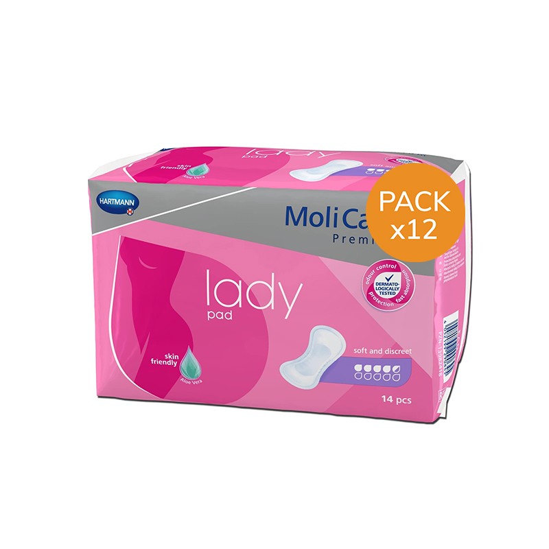 Protection urinaire femme - MoliCare Premium Lady 4,5 gouttes - Pack de 12 sachets Hartmann Molicare Lady - 1