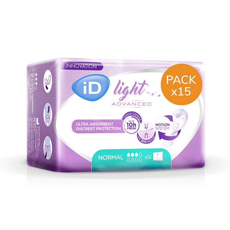 Protection urinaire femme - ID Light Normal -Pack de 15 sachets Ontex ID Light - 1 Protection urinaire femme - ID Light Normal -Pack de 15 sachets Ontex ID Light - 1