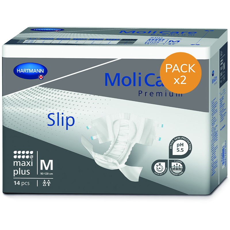 Couches adulte - MoliCare Premium Slip M Maxi Plus - Pack de 2 sachets Hartmann MoliCare Slip - 1