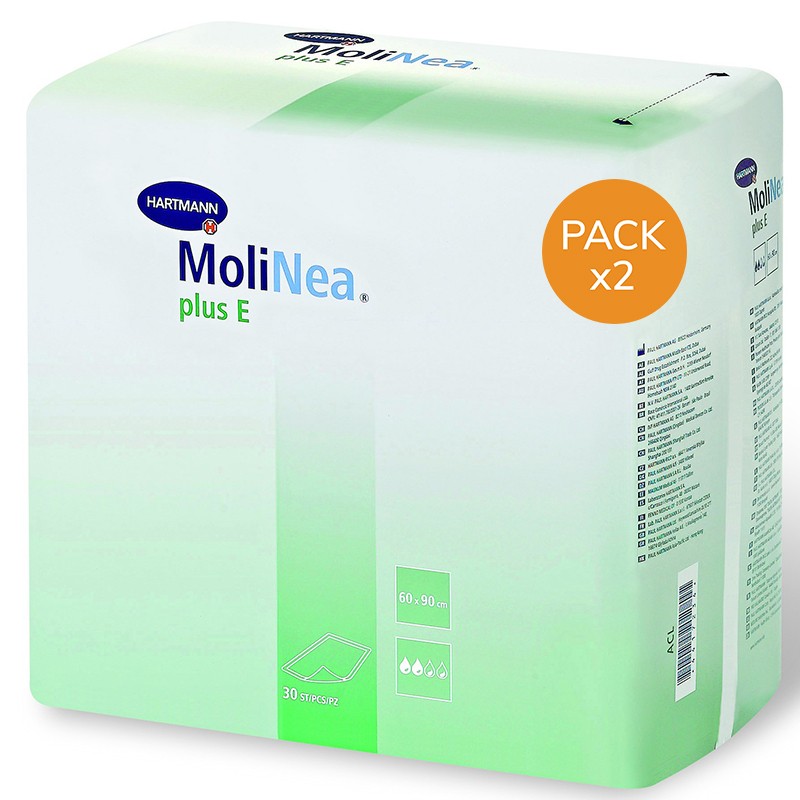 Alèses - MoliNea Plus E - 60x90 - Pack de 2 sachets Hartmann BedMat - 1 Alèses - MoliNea Plus E - 60x90 - Pack de 2 sachets Hartmann BedMat - 1