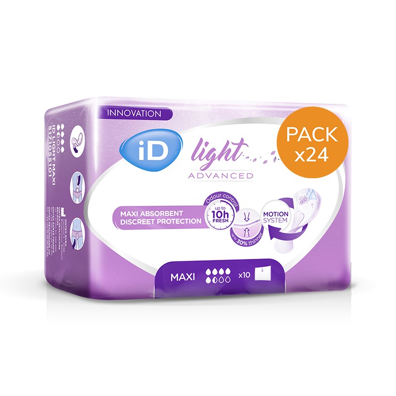 Protection urinaire femme - ID Light Maxi - Pack de 24 sachets Ontex ID Light - 1 Protection urinaire femme - ID Light Maxi - Pack de 24 sachets Ontex ID Light - 1