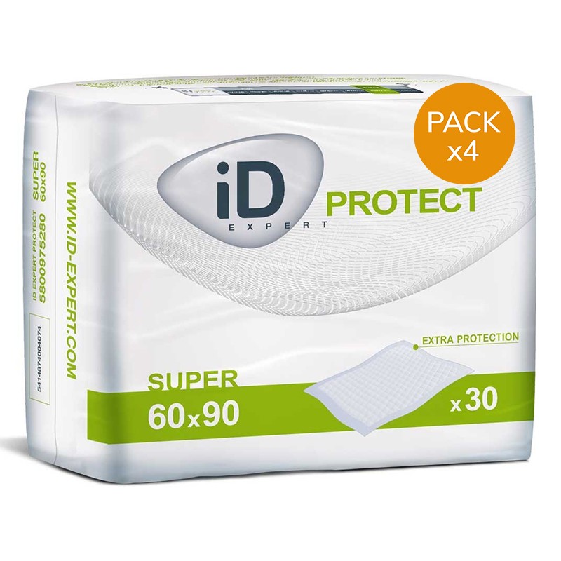 Alèses - Ontex-ID Expert Protect Super - 60x90 - Pack de 4 sachets Ontex ID Expert Protect - 1