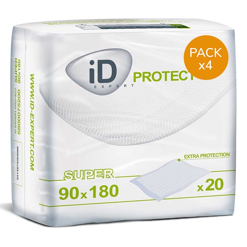 Alèses - Ontex-ID Expert Protect Super Bordable - 90x180 - Pack de 4 Sachets Ontex ID Expert Protect - 1