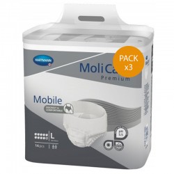 Slip Absorbant / Pants - Molicare Mobile - L - 10 gouttes - Pack de 3 sachets Hartmann MoliCare Mobile - 1