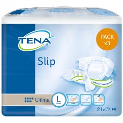 Couches adulte - TENA Slip Ultima Taille L - Pack de 3 sachets Tena Slip - 1