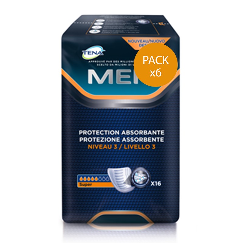 Protection urinaire homme - TENA Men Niveau 3 - Pack de 6 sachets Tena Men - 1 Protection urinaire homme - TENA Men Niveau 3 - Pack de 6 sachets Tena Men - 1