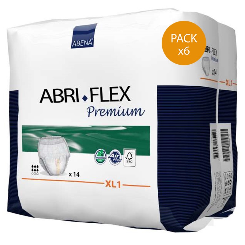 Slip Absorbant / Pants - Abri-Flex - XL - N°1 - Pack de 6 sachets Abena Abri Flex - 1 Slip Absorbant / Pants - Abri-Flex - XL - N°1 - Pack de 6 sachets Abena Abri Flex - 1