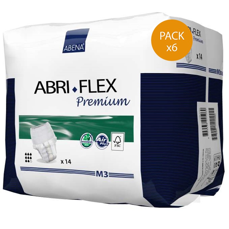 Slip Absorbant / Pants - Abri-Flex M - N°3 - Pack de 6 sachets Abena Abri Flex - 1 Slip Absorbant / Pants - Abri-Flex M - N°3 - Pack de 6 sachets Abena Abri Flex - 1