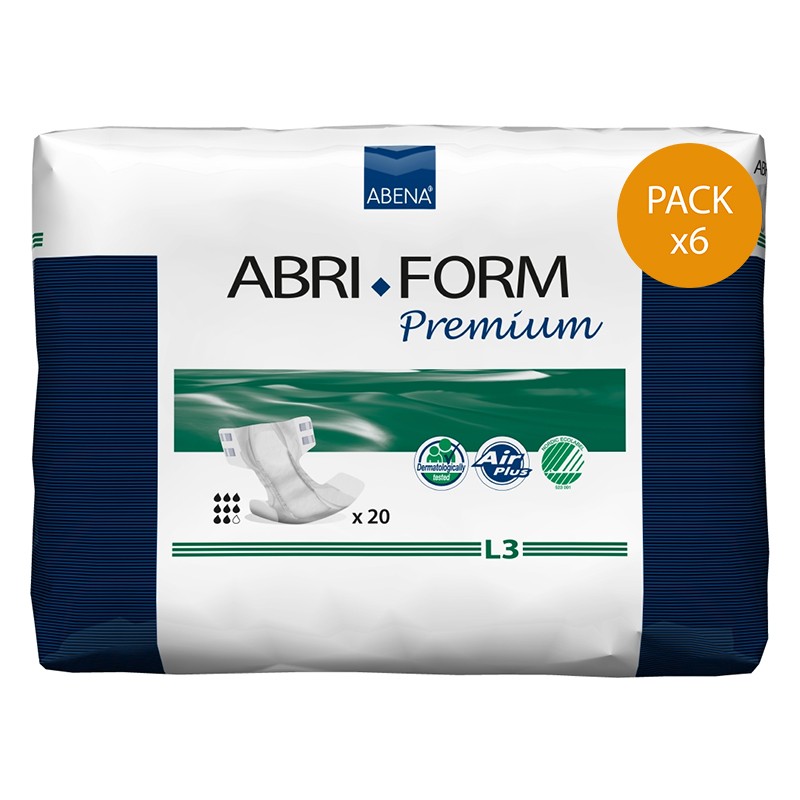 Couches adulte - Abri-Form Premium - L - N°3 - Pack de 6 sachets Abena Abri Form - 1 Couches adulte - Abri-Form Premium - L - N°3 - Pack de 6 sachets Abena Abri Form - 1