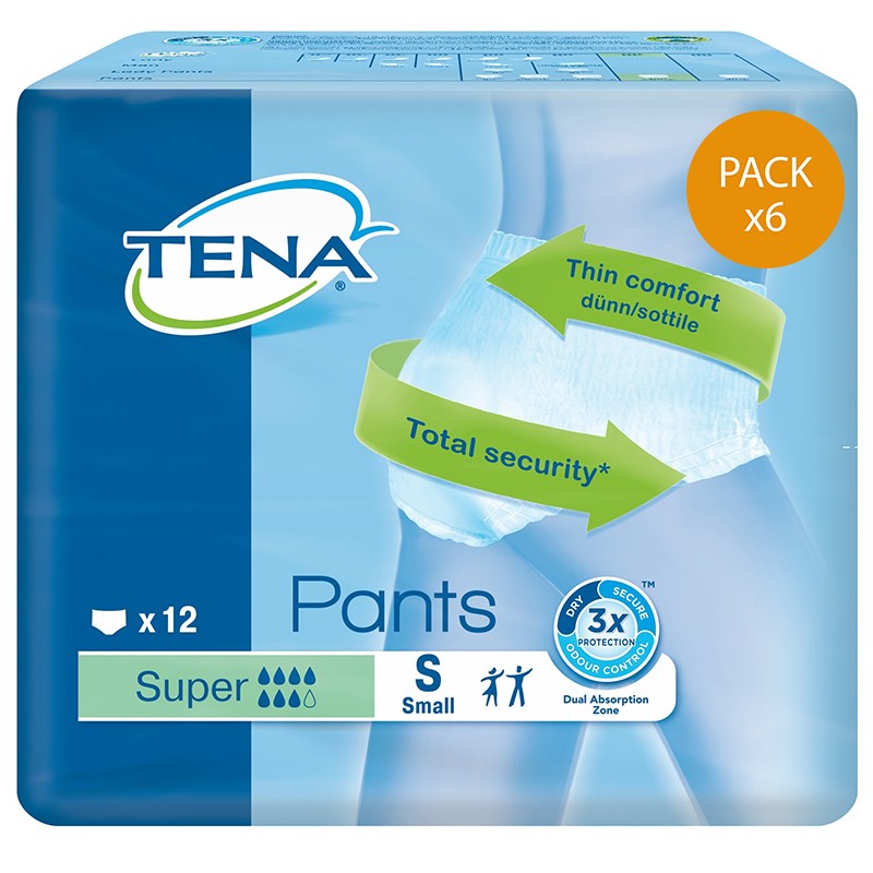 Slip Absorbant / Pants - TENA Pants S Super - Pack de 6 sachets Tena Pants - 1