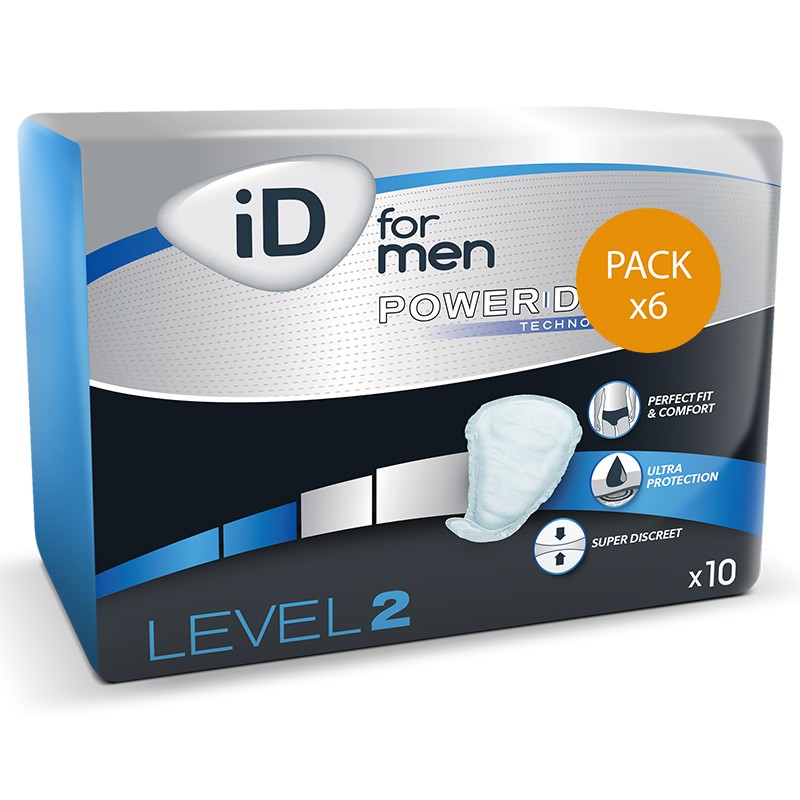Protection urinaire homme - ID For Men Level 2 - Pack de 6 sachets Ontex ID For Men - 1 Protection urinaire homme - ID For Men Level 2 - Pack de 6 sachets Ontex ID For Men - 1