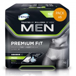 Protection urinaire homme - TENA Men Premium Fit - Large - Pack de 6 sachets Tena Men - 1