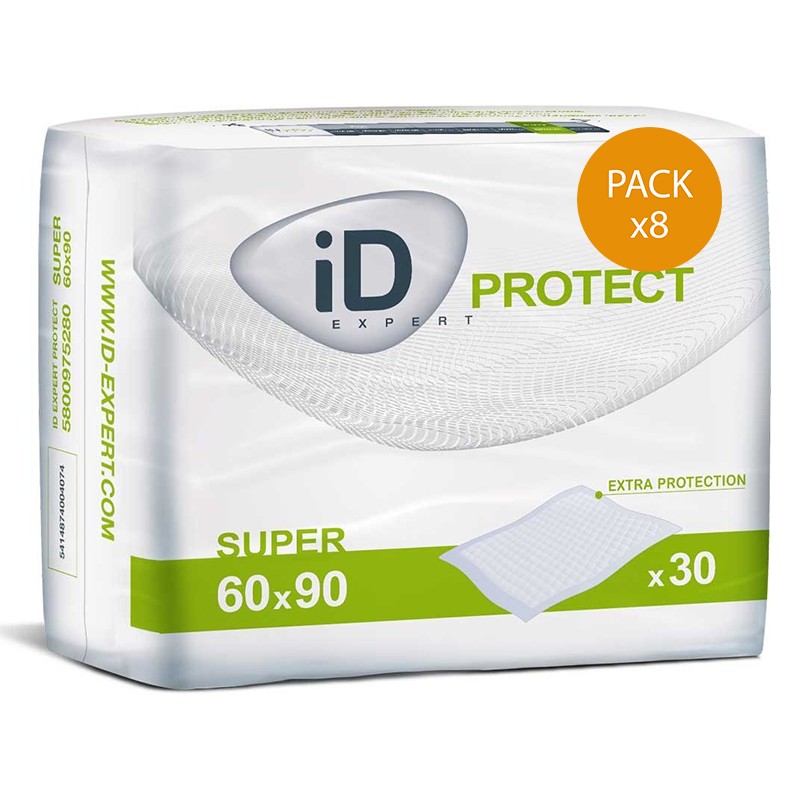Alèses - ID Expert Protect Super - 60x90 - Pack de 8 sachets Ontex ID Expert Protect - 1 Alèses - ID Expert Protect Super - 60x90 - Pack de 8 sachets Ontex ID Expert Protect - 1