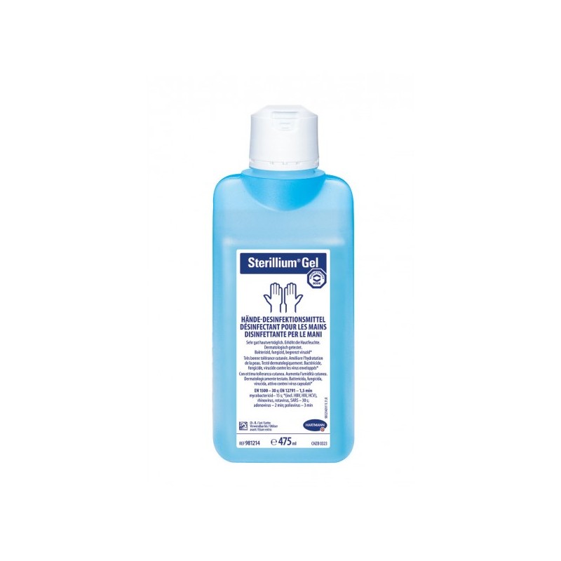Gel Hydroalcoolique antibactérien Stérillium de Hartmann - 475ml Hartmann Stérilium - 1 Gel Hydroalcoolique antibactérien Stérillium de Hartmann - 475ml Hartmann Stérilium - 1
