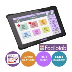 FACILOTAB - Tablette Senior - Simple Intuitive et sans Abonnement - Cadeau  idéal pour Personne Agée - Modèle 2023 10,1p WiFi 4G