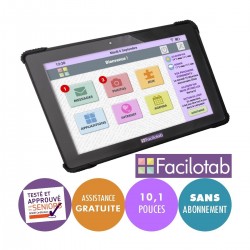 Tablette Facilotab renforcée L Onyx - WiFi/4G - 32 Go - Android 10 - 10,1 pouces Facilotab - 1