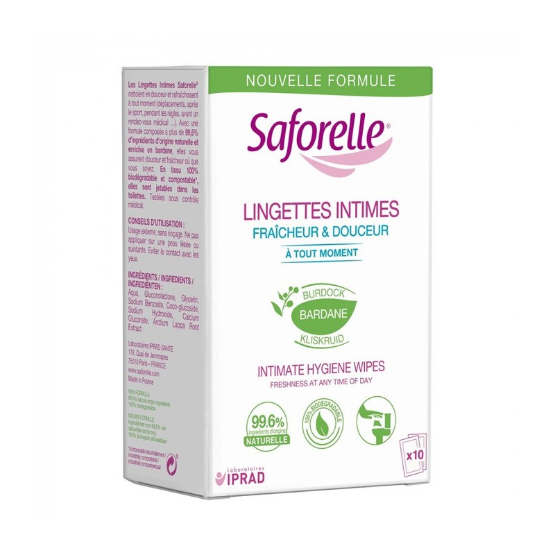 Saforelle - Lingettes Intimes individuelles (x10) Saforelle - 1 Saforelle - Lingettes Intimes individuelles (x10) Saforelle - 1