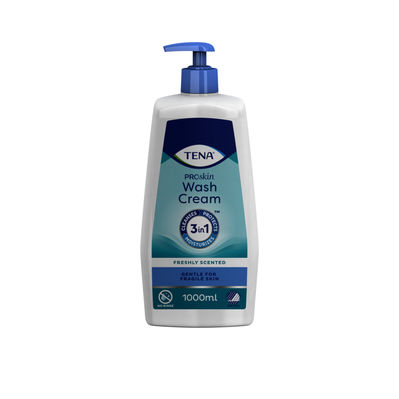 Crème lavante - TENA Wash Cream - 1L (flacon) Tena Wash - 1