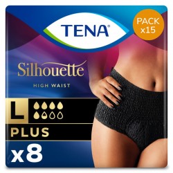 Protection urinaire femme - Tena Silhouette Plus Noir - L (taille haute) - Pack Economique Tena Silhouette - 1