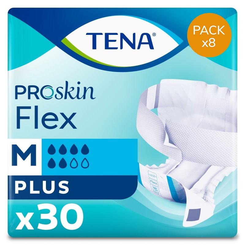 Couches adultes à ceinture - TENA Flex ProSkin Plus M - Pack Economique Tena Flex - 1