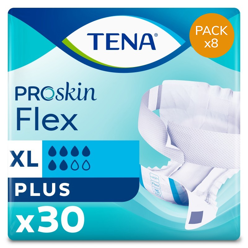 Couches adultes à ceinture - TENA Flex ProSkin Plus XL - Pack Economique Tena Flex - 1