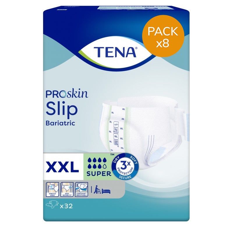 Couches adulte - TENA Slip XXL Bariatric Super - Pack Economique Tena Slip - 1 Couches adulte - TENA Slip XXL Bariatric Super - Pack Economique Tena Slip - 1