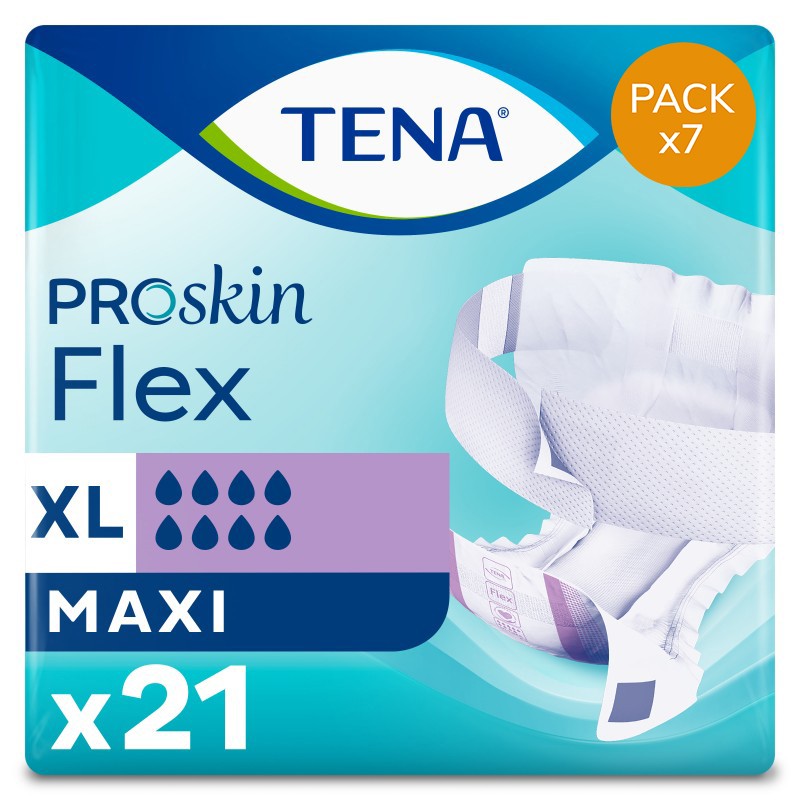 Couches adultes à ceinture - TENA Flex ProSkin Maxi XL - Pack Economique Tena Flex - 1 Couches adultes à ceinture - TENA Flex ProSkin Maxi XL - Pack Economique Tena Flex - 1