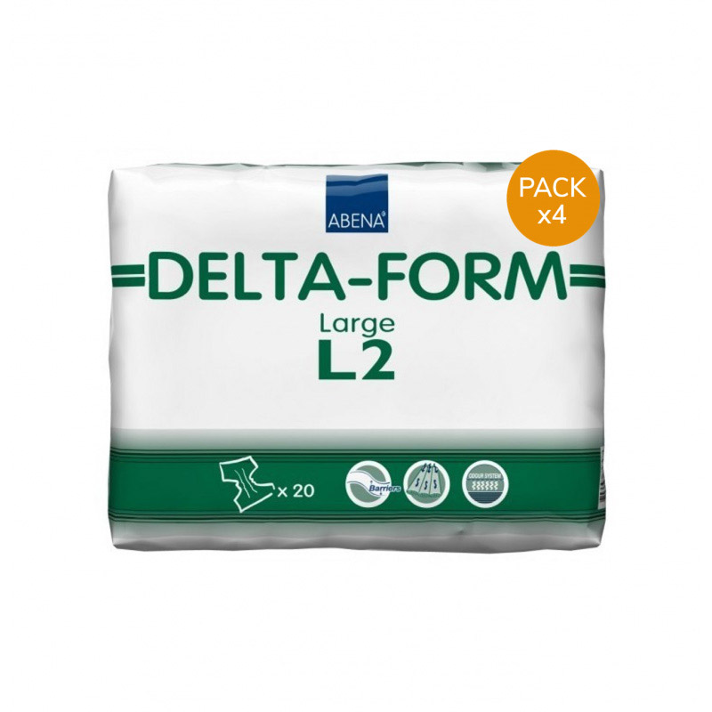 Couches adulte - Abena-Frantex Delta-Form L N°2 - Pack de 4 sachets Abena Abri Form - 1