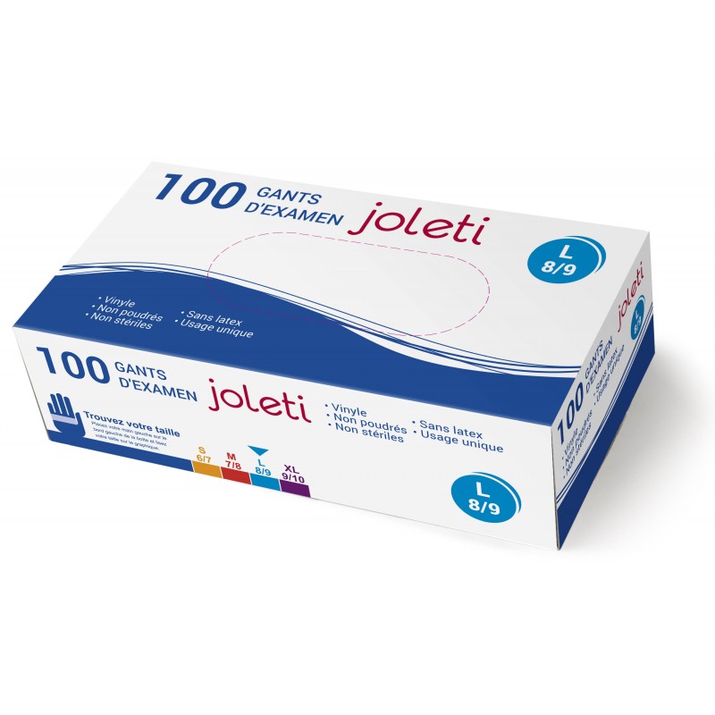 Gants Vinyle non poudrés Joleti JOLETI - 1 Gants Vinyle non poudrés Joleti JOLETI - 1